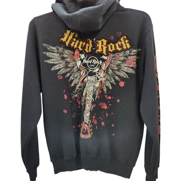 Hard Rock Native Music Rocks Hoodie HOLLYWOOD Embroidered Logo Full Zip RARE! - Picture 2 of 10